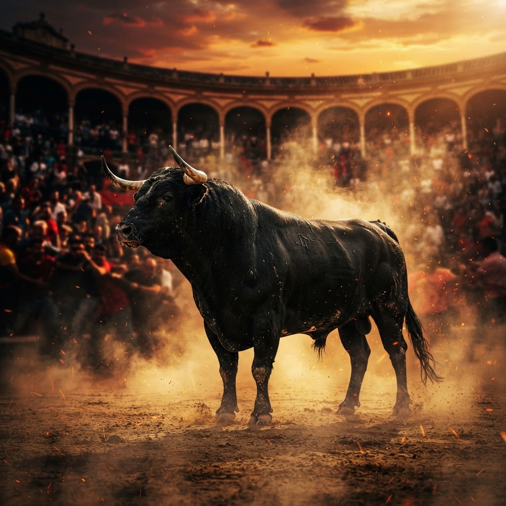 Stolzer spanischer Stier