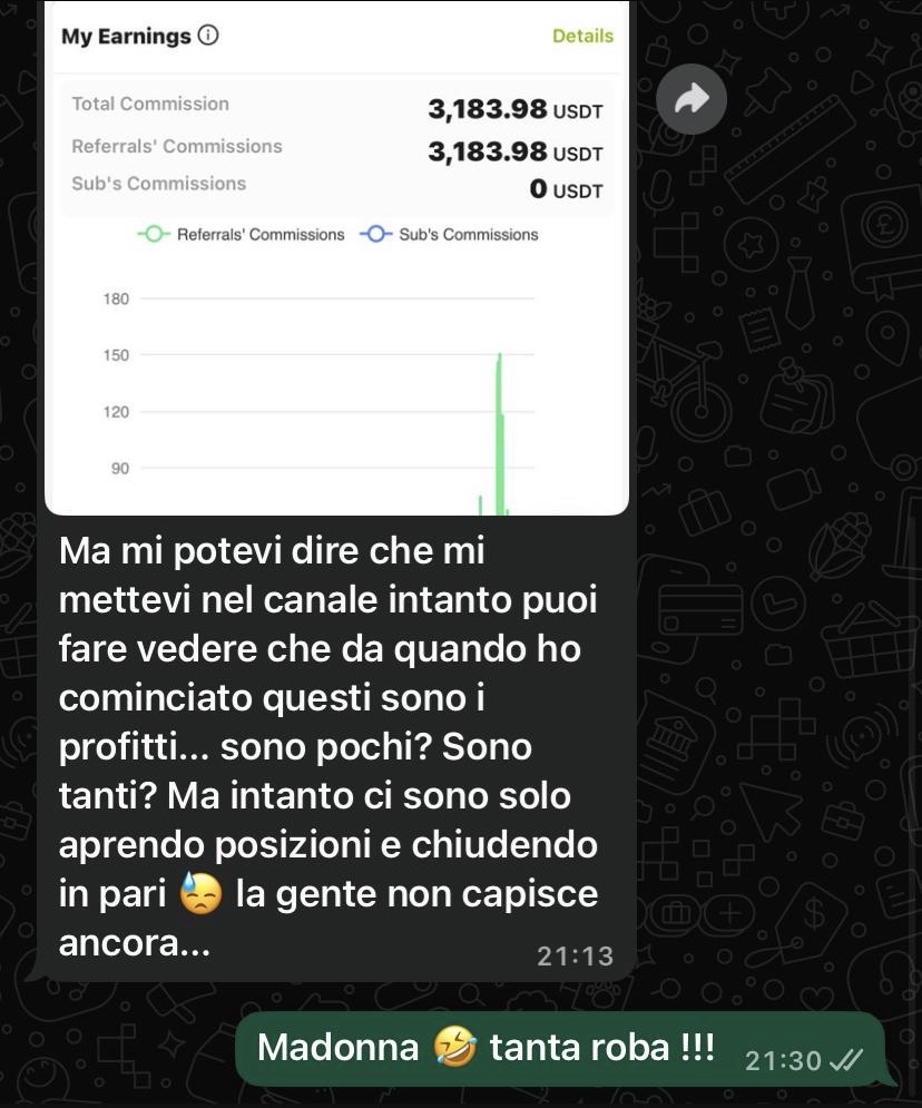 Screenshot testimonianza Membro VIP