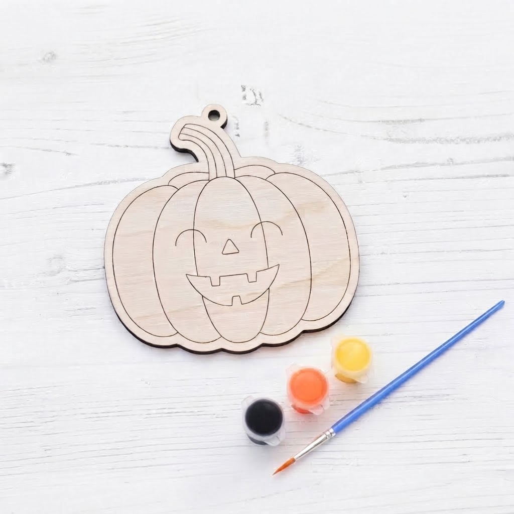 Paint Your Own Pumpkin Kit — Ornament or Fridge Magnet