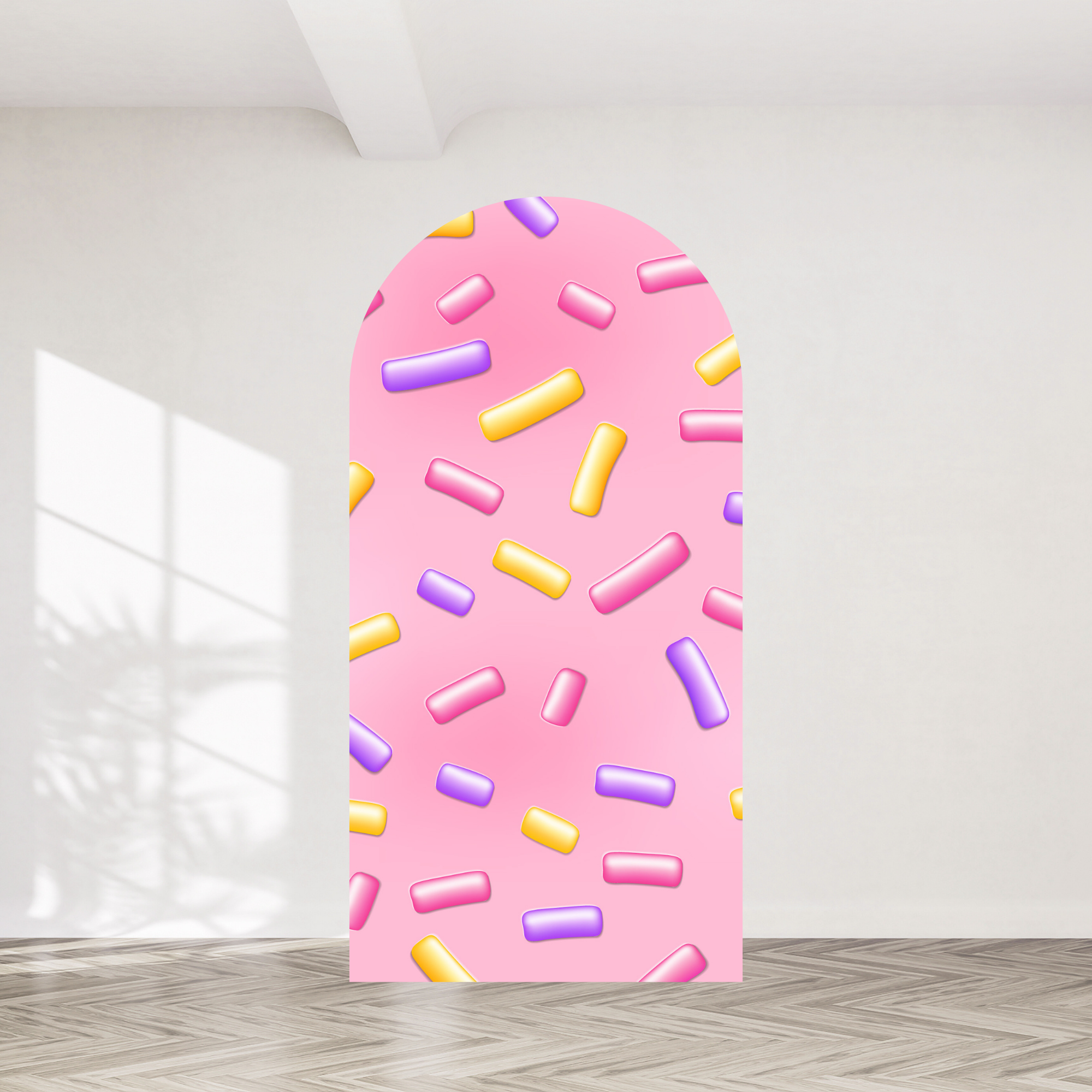 Pink Sprinkles Arch Backdrop — Sweet Pastel Party UK