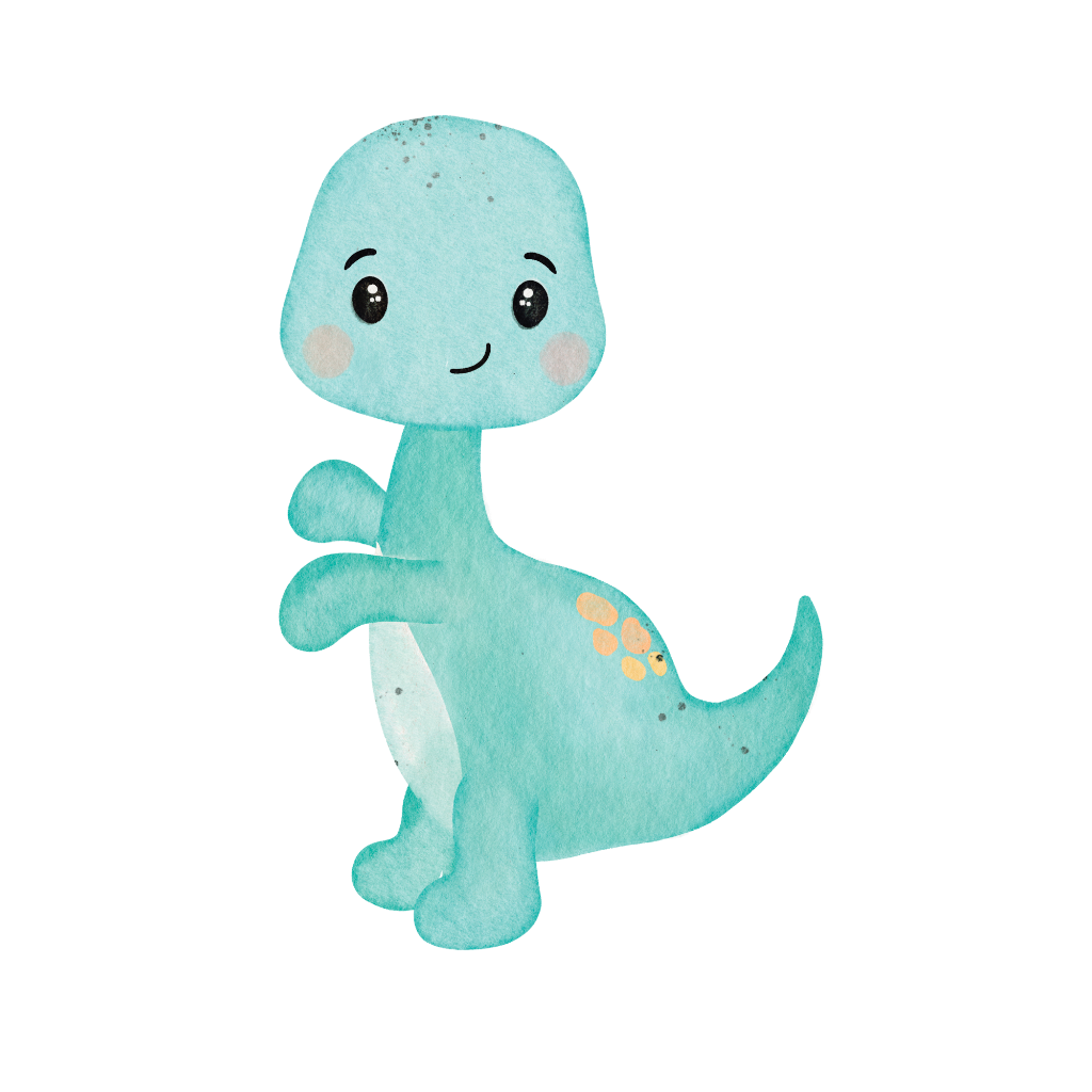 Teal Baby Dinosaur Cut-Out