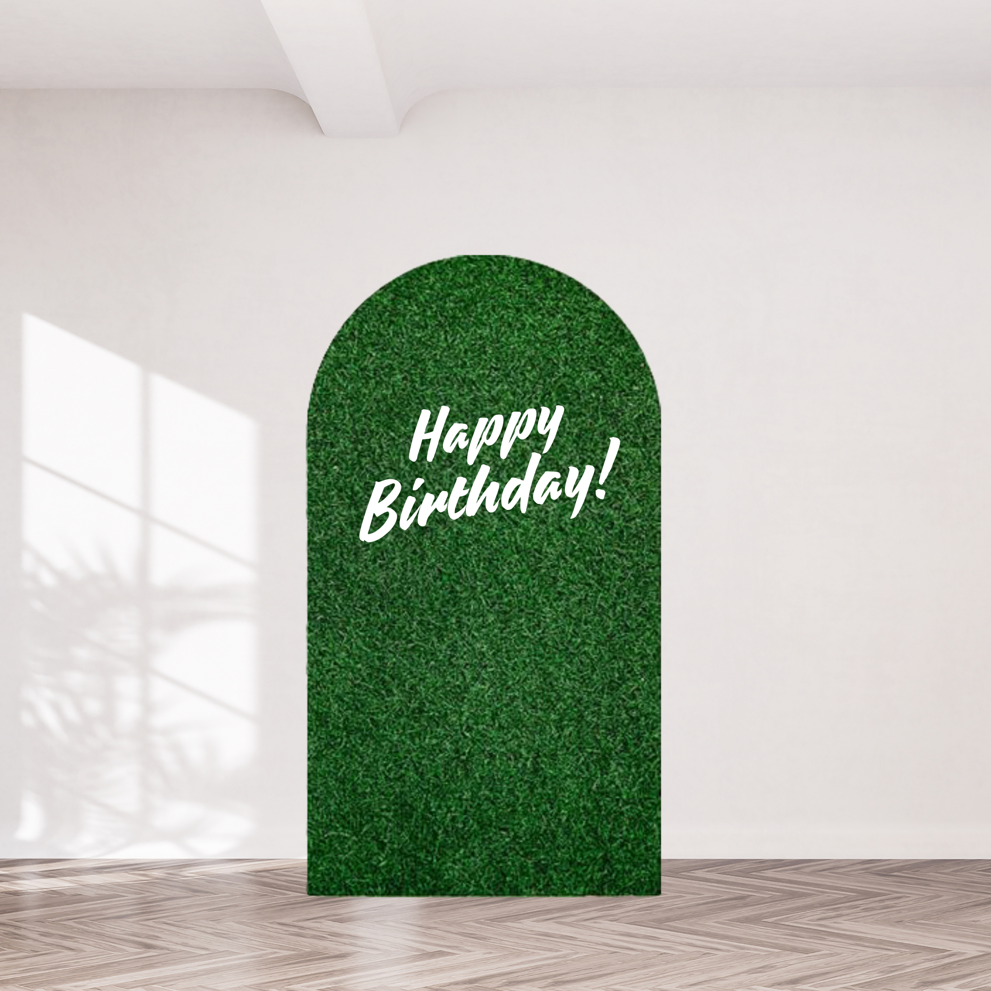 Green Grass Arch Backdrop — Happy Birthday UK