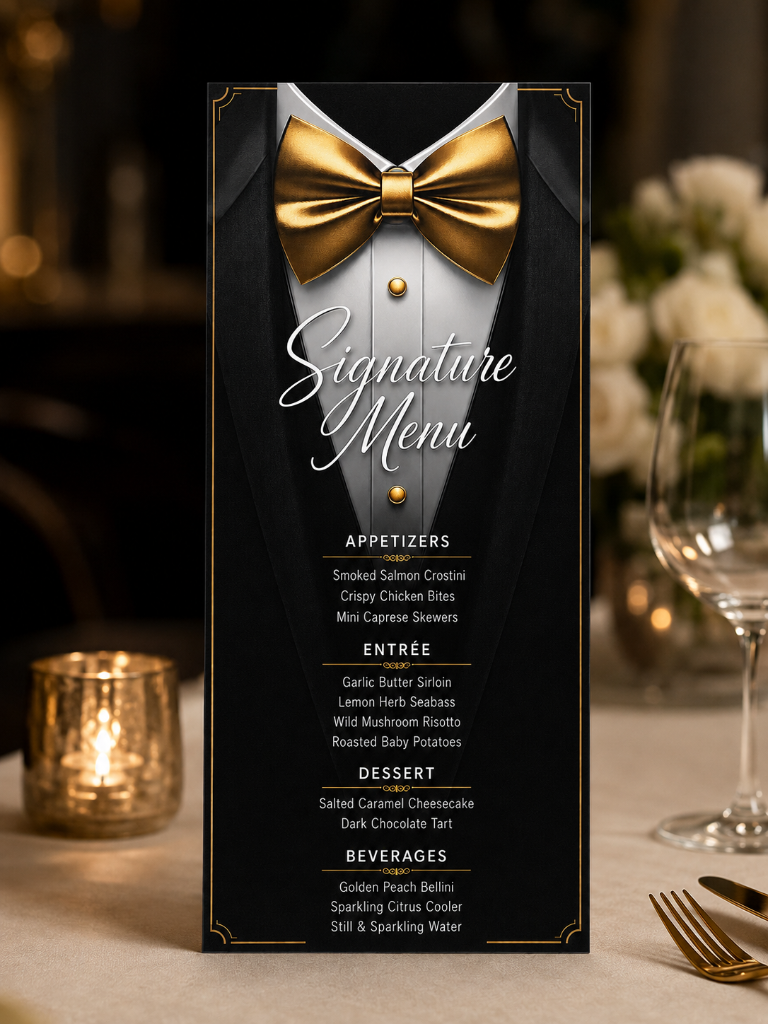 Signature Tuxedo Menu Card