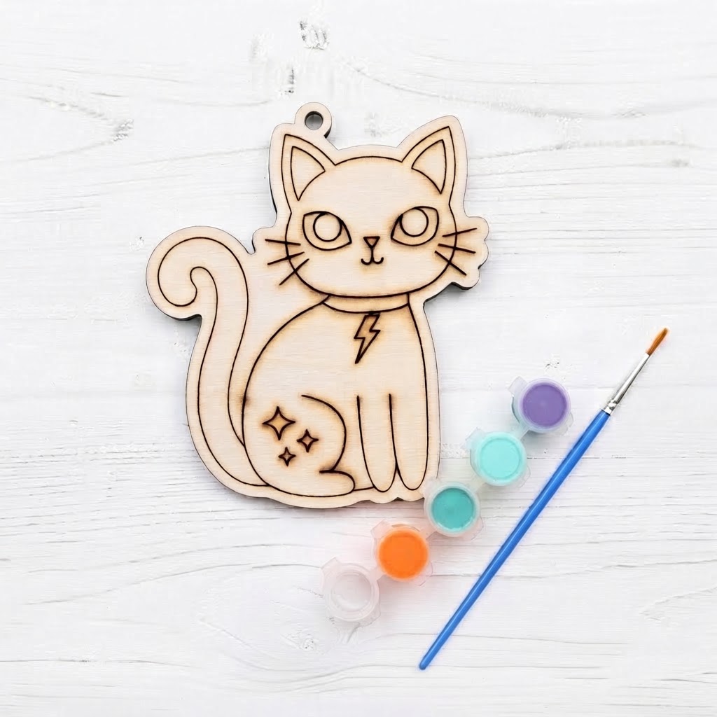 Paint Your Own Halloween Cat Kit — Ornament or Fridge Magnet