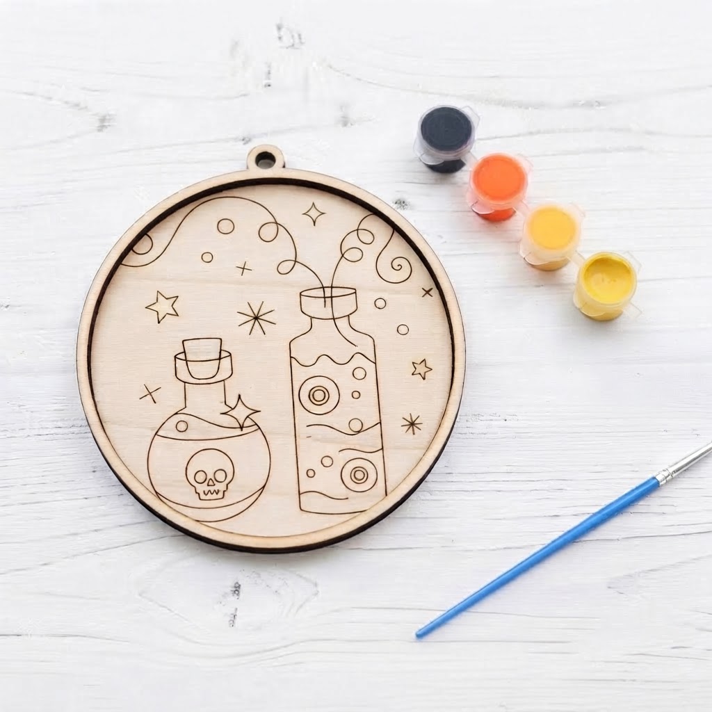 Paint Your Own Potion Plaque Kit — Ornament or Fridge Magnet