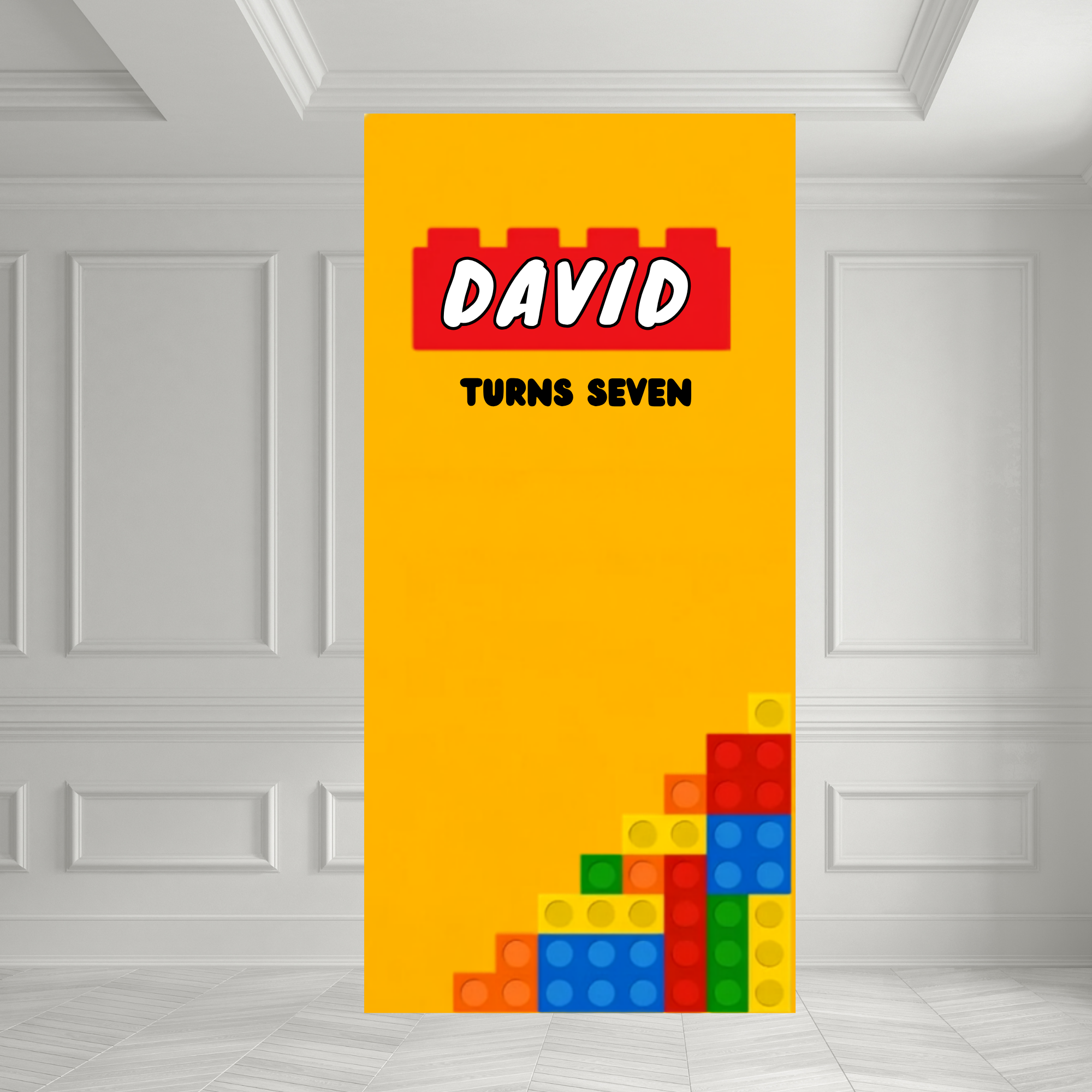 Building Blocks Backdrop — Personalised Kids Party UK