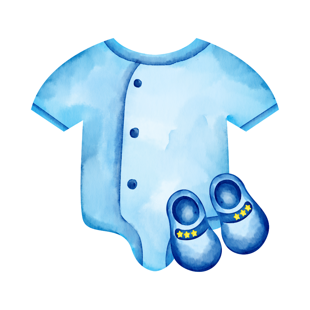 Blue Baby Onesie & Booties Cut-Out