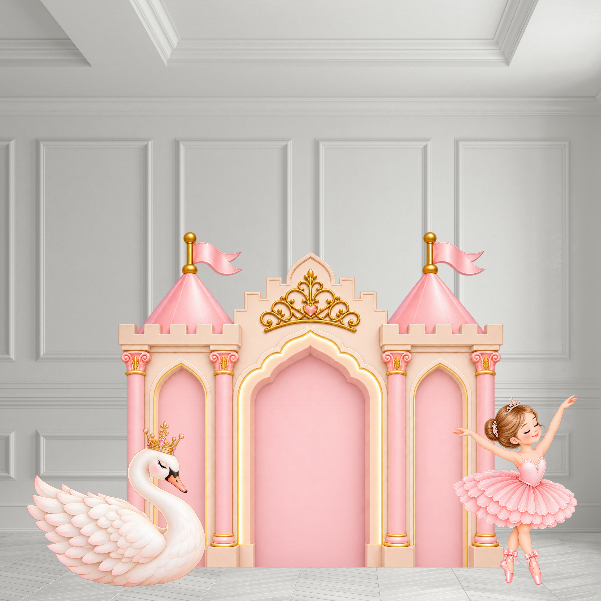 Street House Shaped Backdrop — Personalised Party Doorway UK