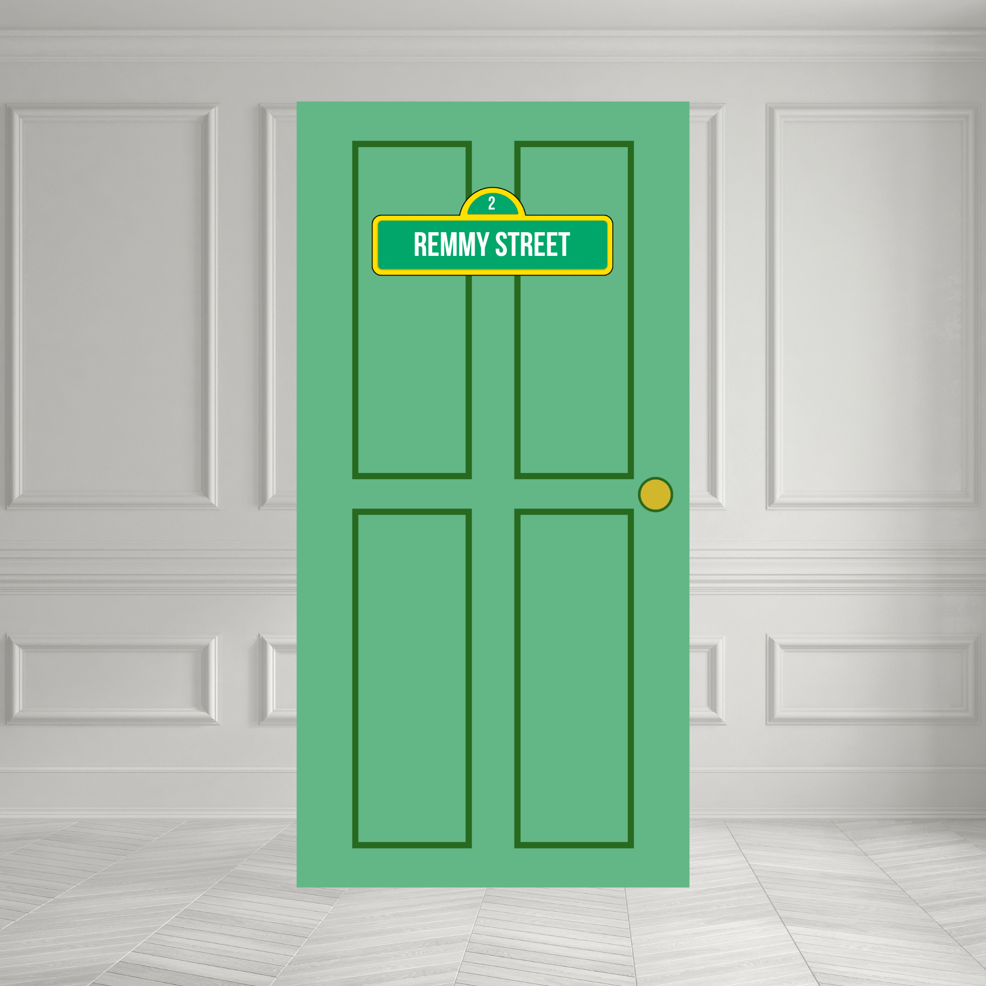 Street Door Backdrop — Personalised Party Door UK