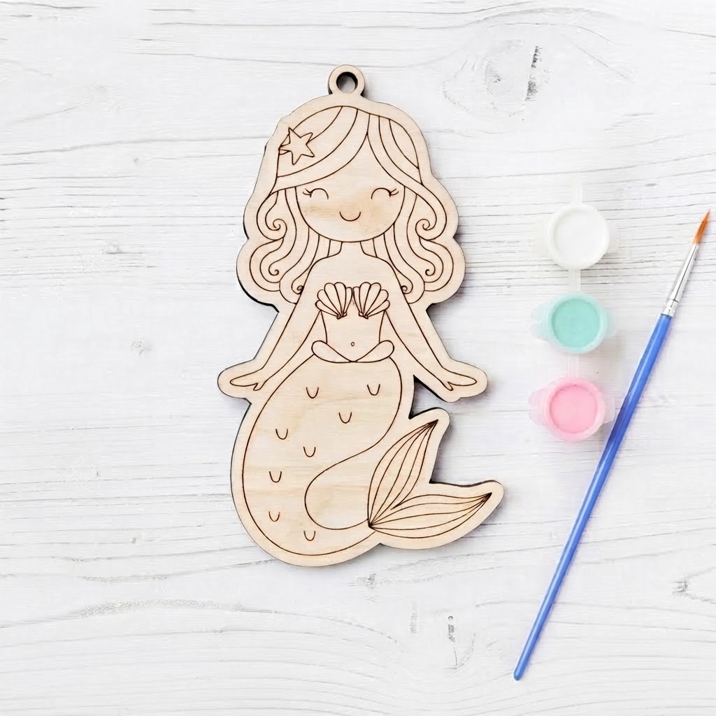 Paint Your Own Mermaid Kit — Ornament or Fridge Magnet