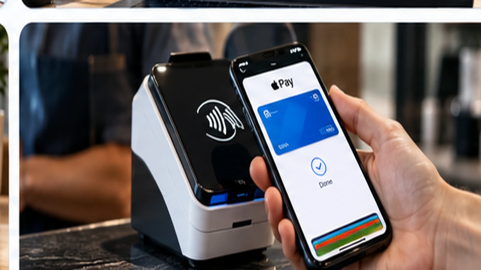 Illustrative contactless digital wallet transaction at a payment terminal