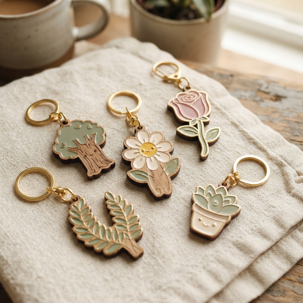 Collection de Porte-clés Botaniques
