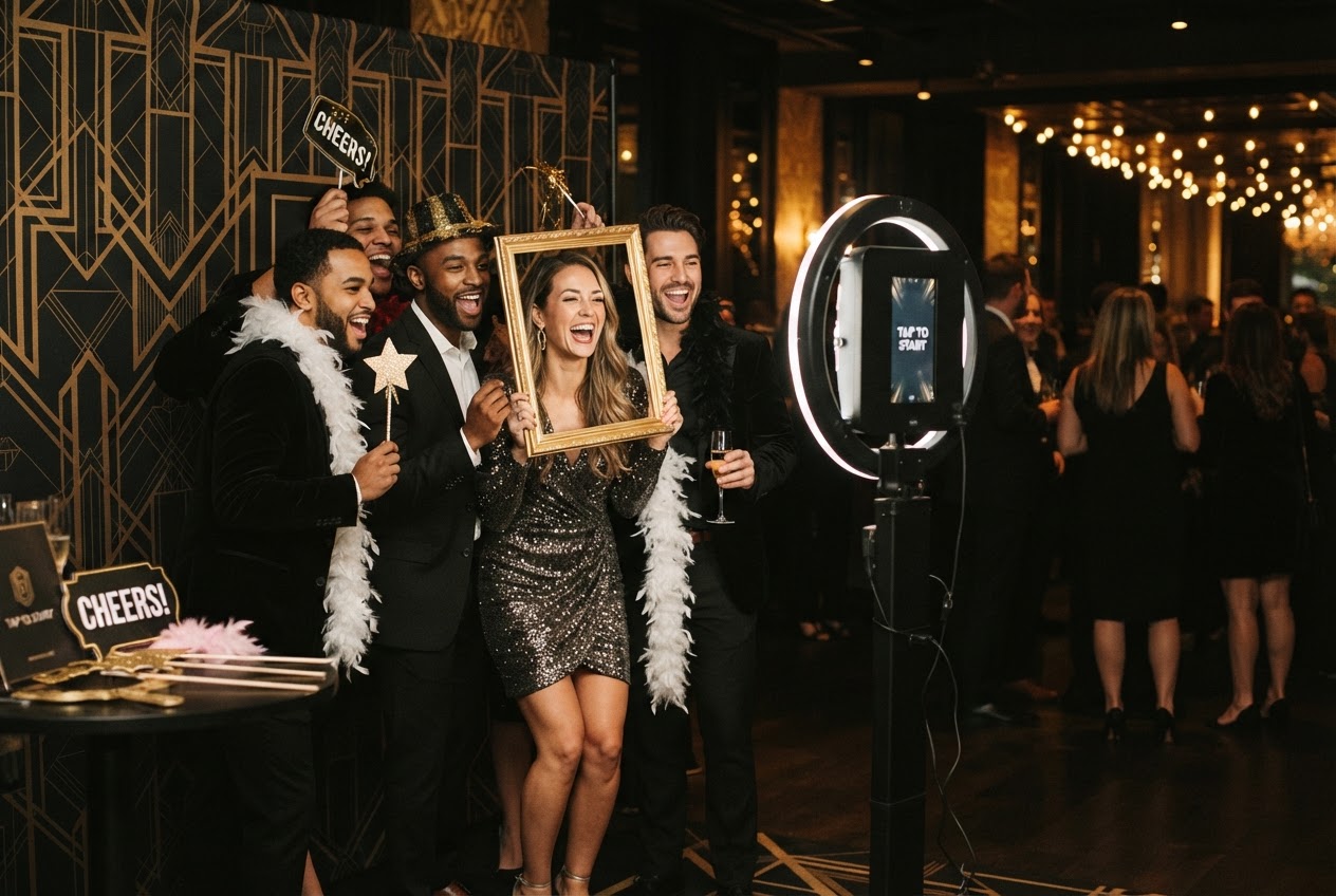Professional photo booth setup