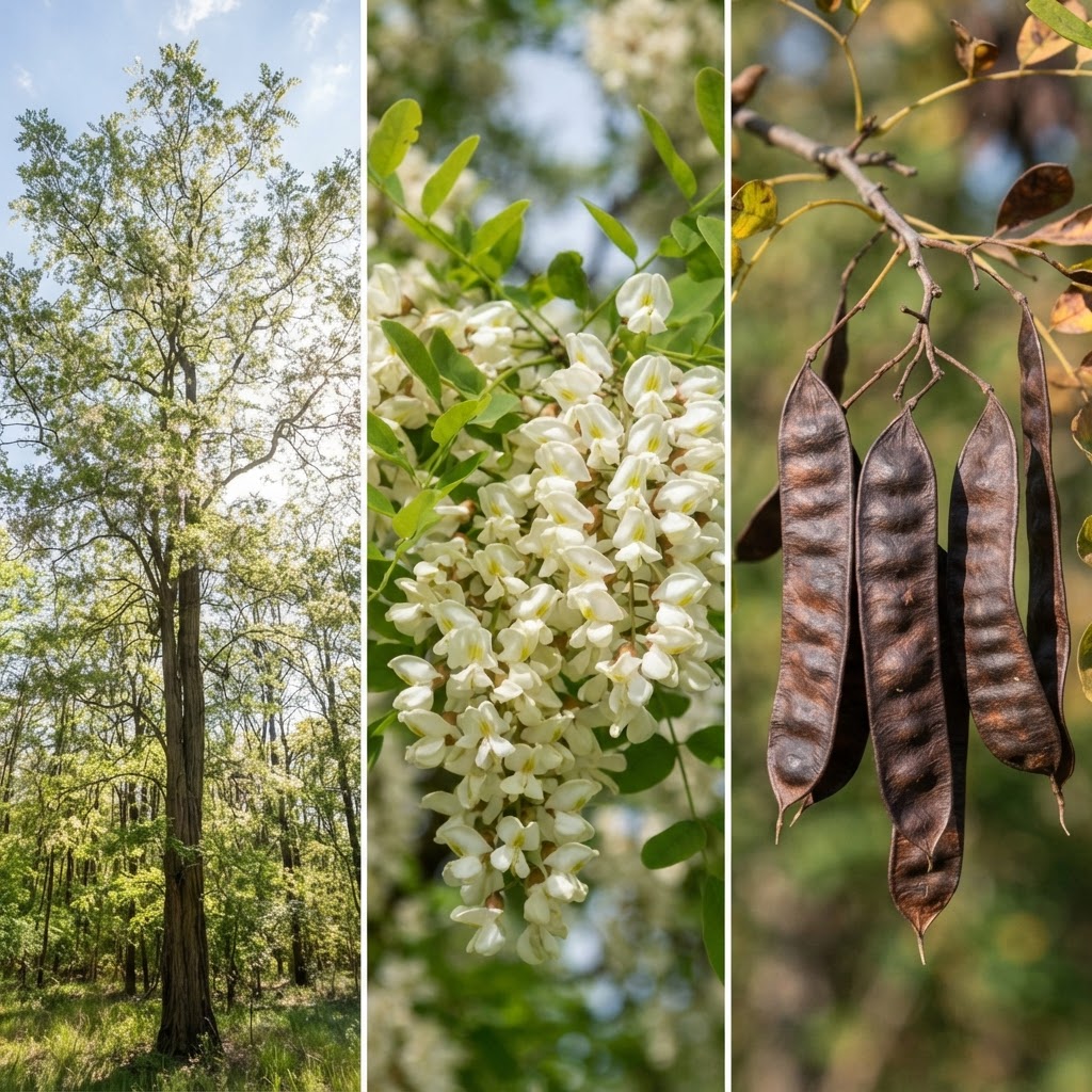Acacia blanca: árbol o arbusto, flor y fruto
