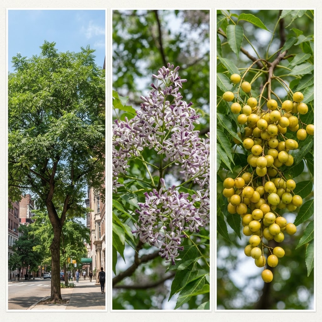 Paraíso: árbol o arbusto, flor y fruto