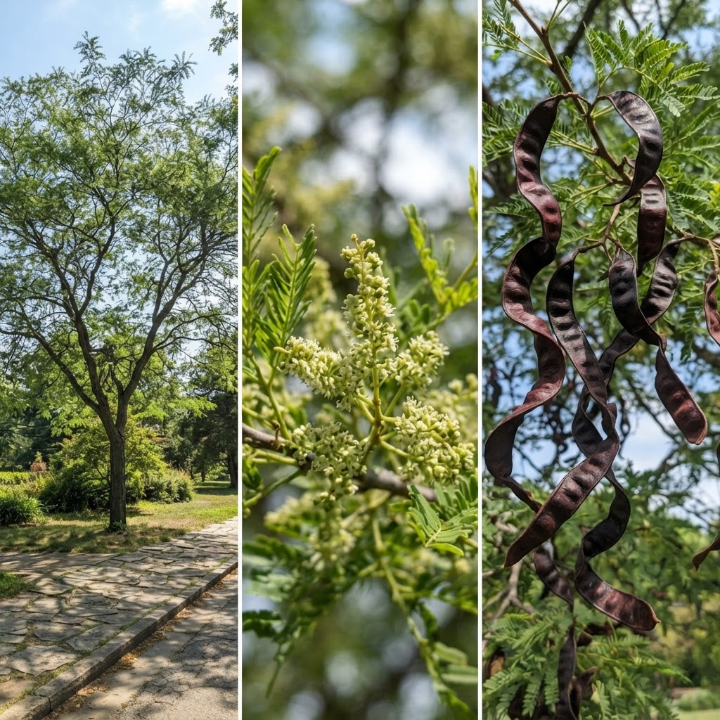 Acacia negra sin espinas: árbol o arbusto, flor y fruto