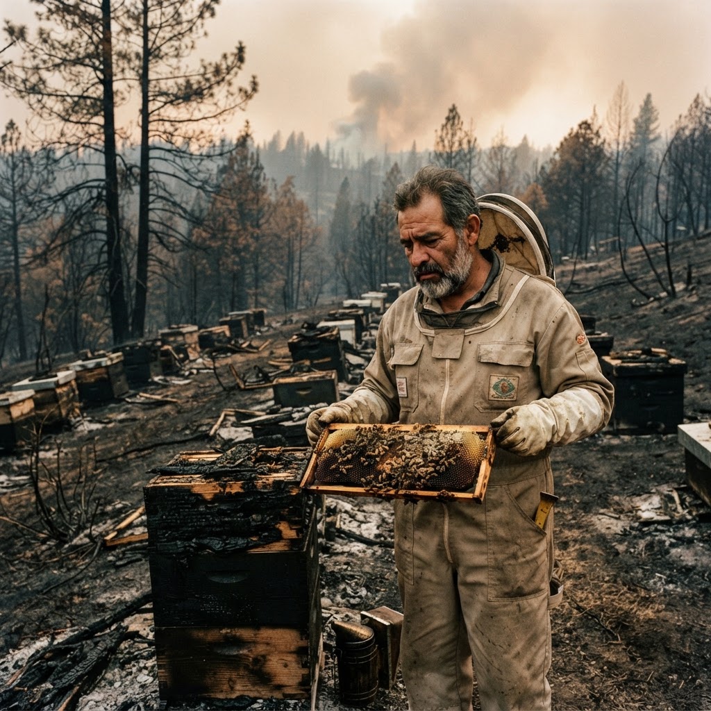 Impacto de incendios forestales en la apicultura global