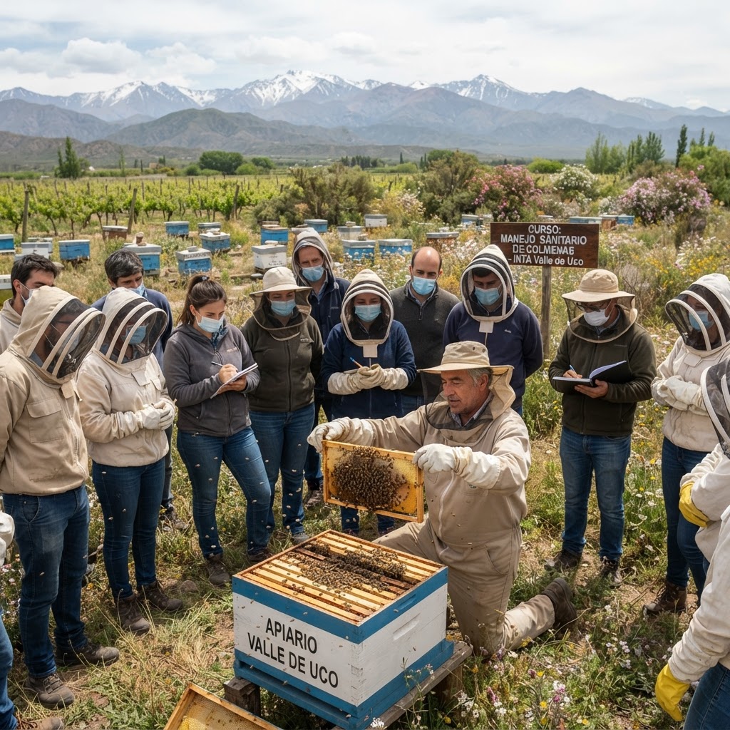 Curso de Manejo Sanitario de Colmenas en el Valle de Uco