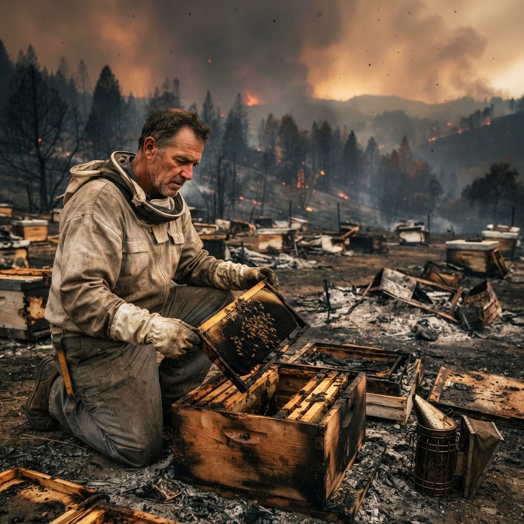 Impacto de incendios forestales en la apicultura global