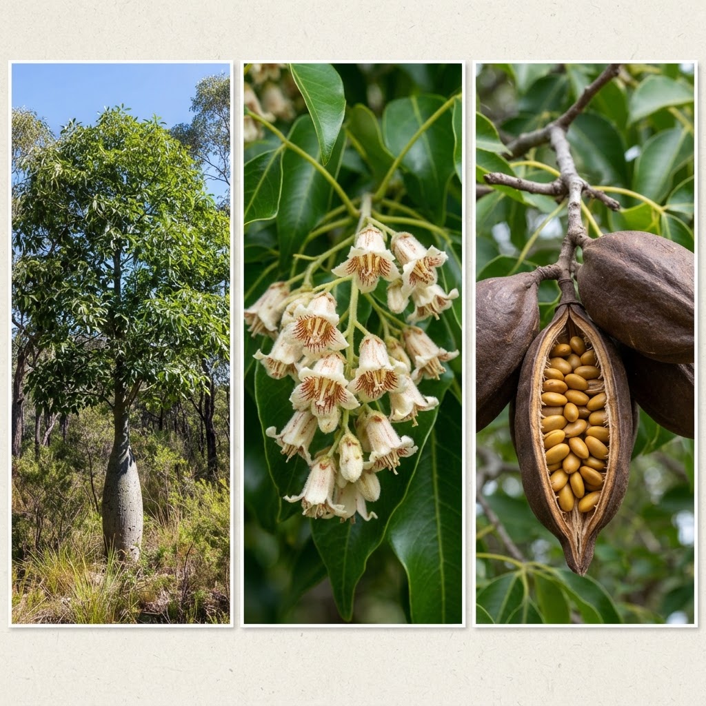 Braquiquito: árbol o arbusto, flor y fruto