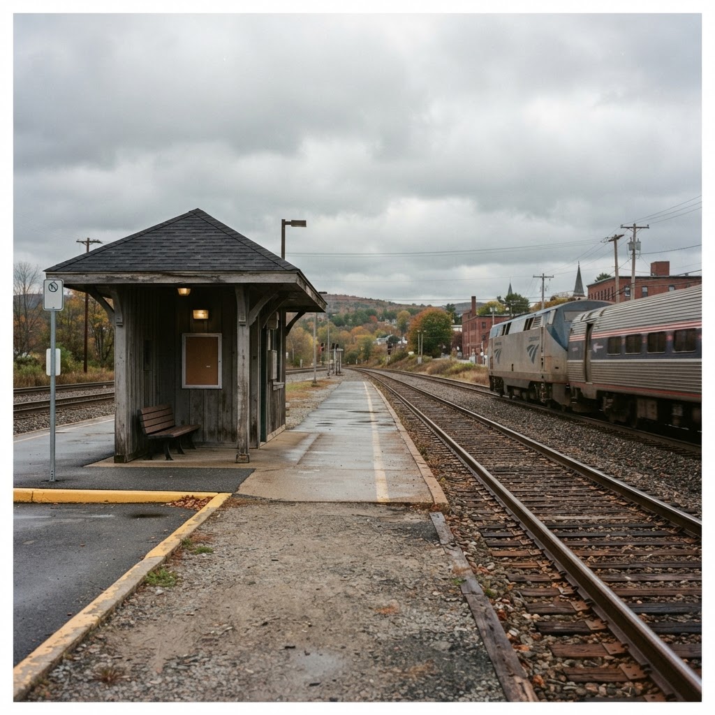 Downtown Essex Junction, Vermont, along Main Street in the Commercial Historic District