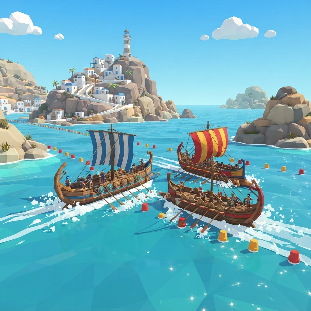 Aegean Regatta — night racing track in Neon Drift