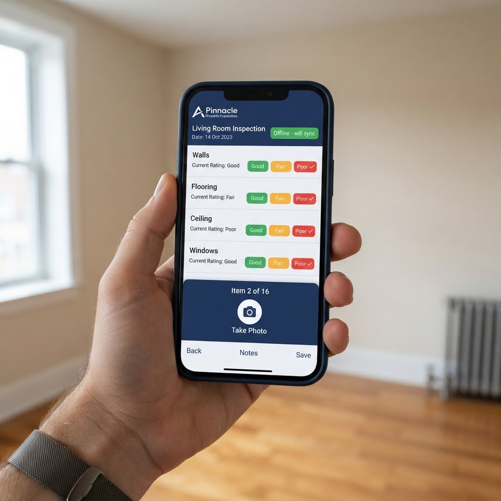 ConditionVault mobile inspection app with offline room checklist