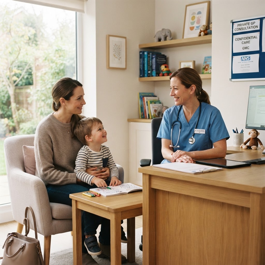 A calm, modern private healthcare setting