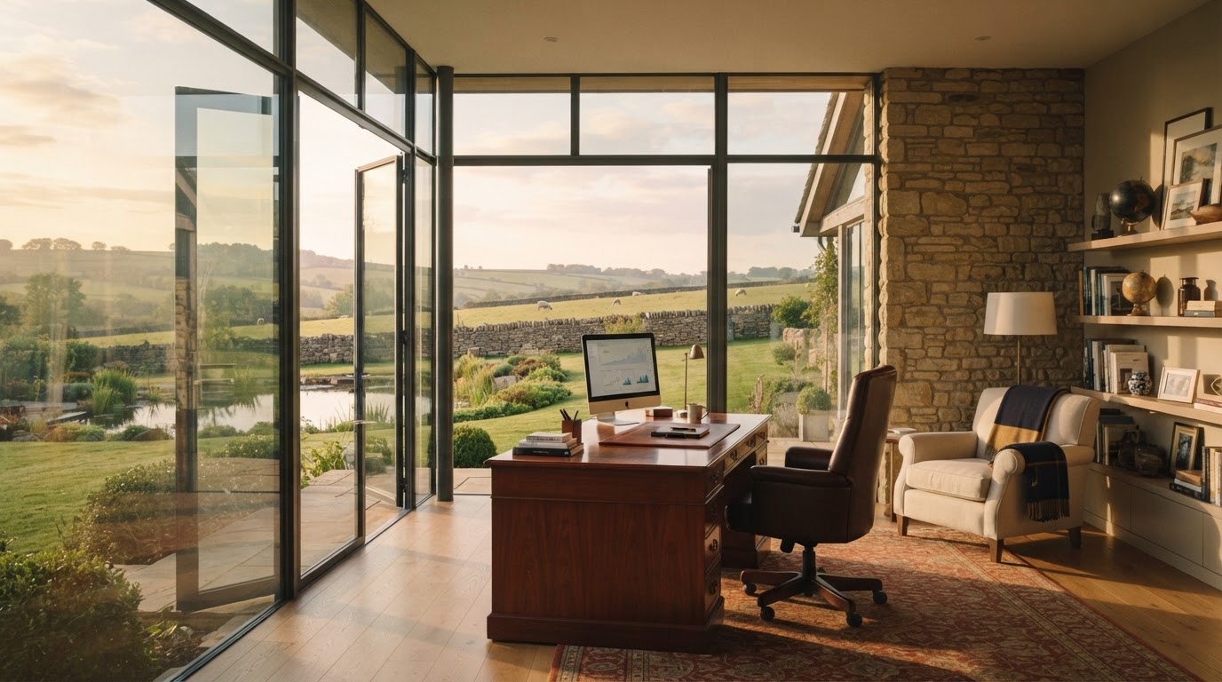 A family at home, symbolising financial confidence and protection