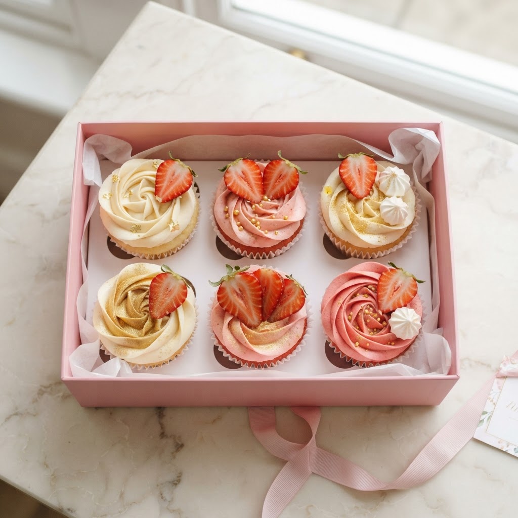 Cupcake gift box, ready to delight