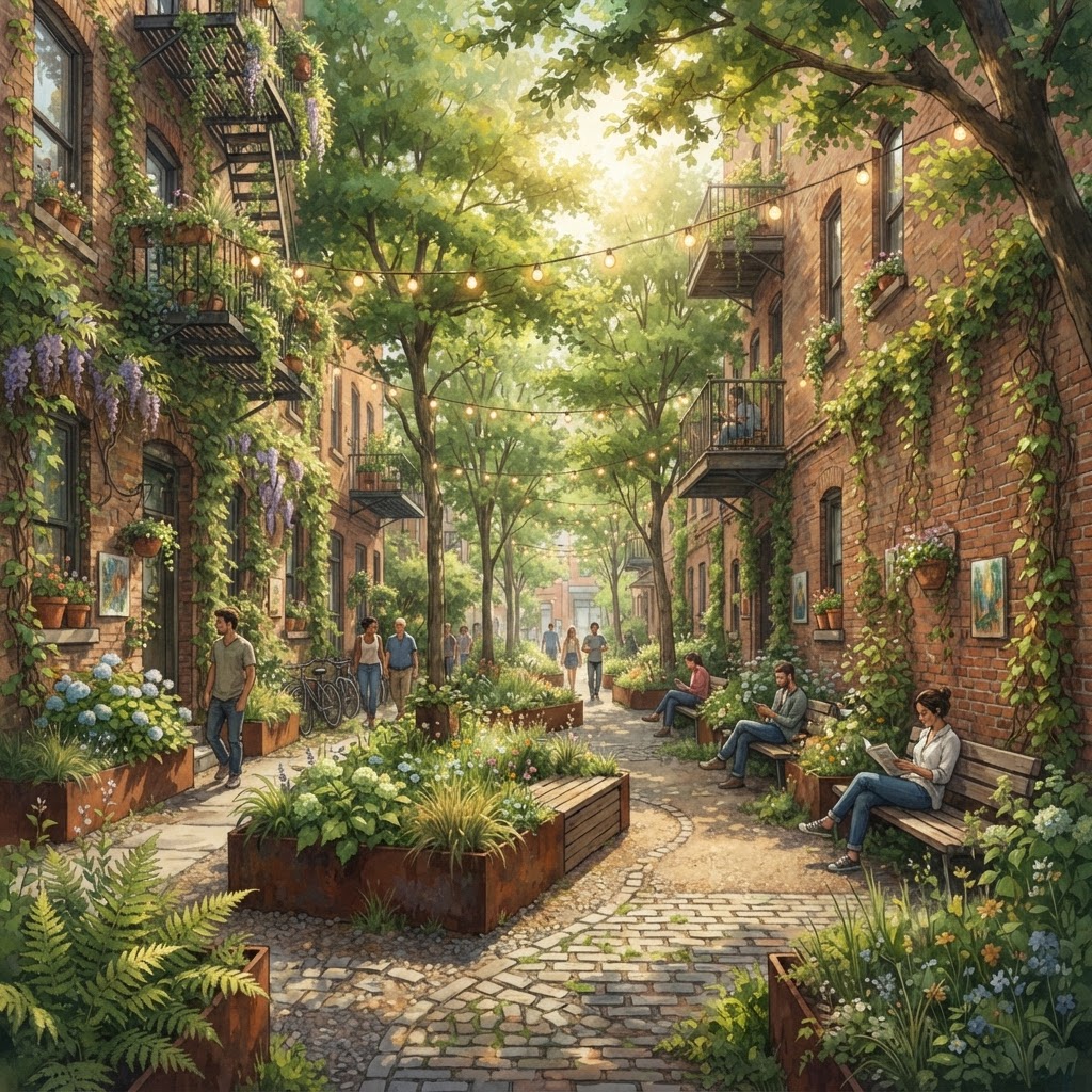 Green Pocket Park concept art