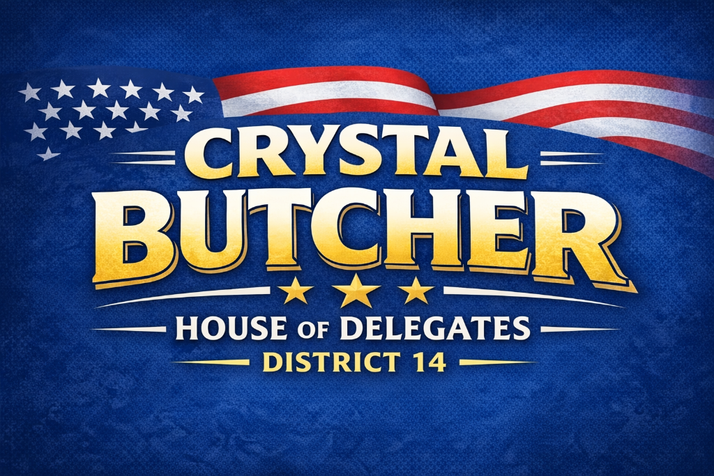 Crystal Butcher for House of Delegates, District 14 campaign logo