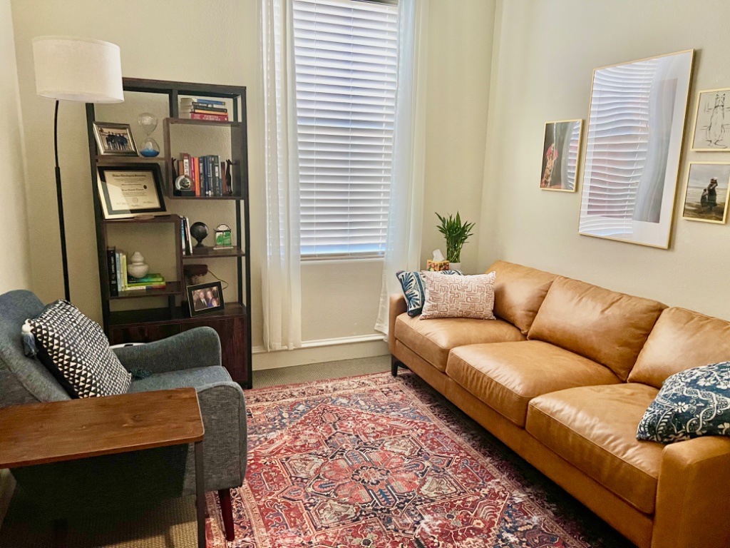 Bruce's warm, welcoming counseling office