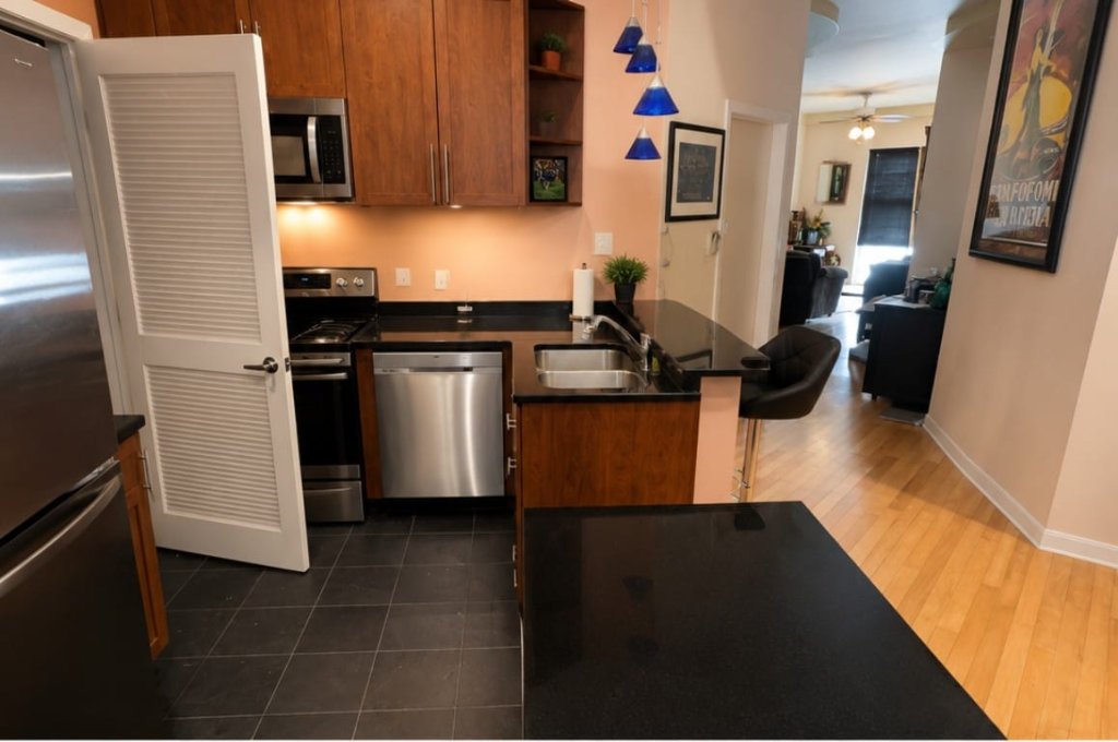 Spotless kitchen after professional cleanout and restoration