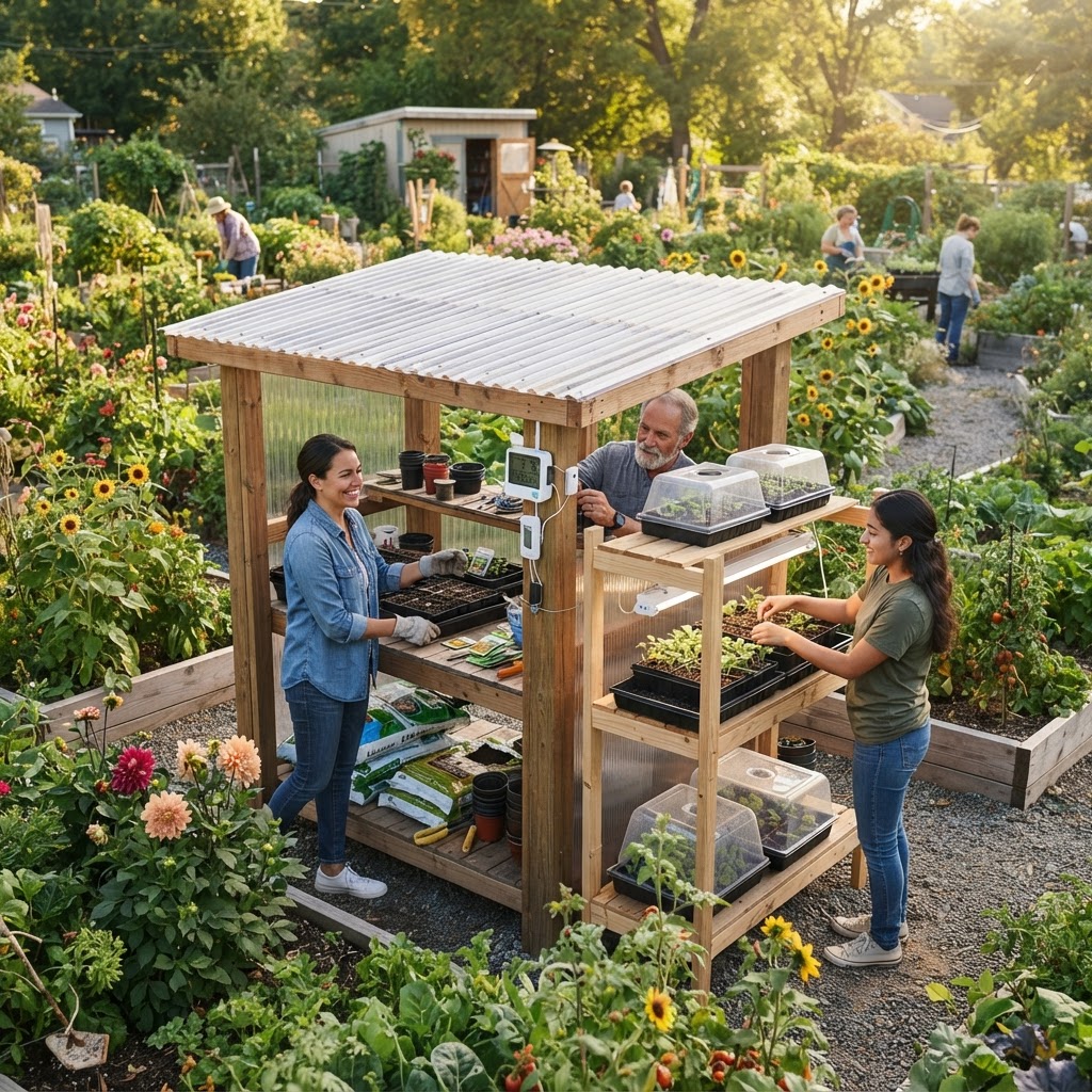 Constructing a Communal Seed-Starting Station with Automated Temperature Controls