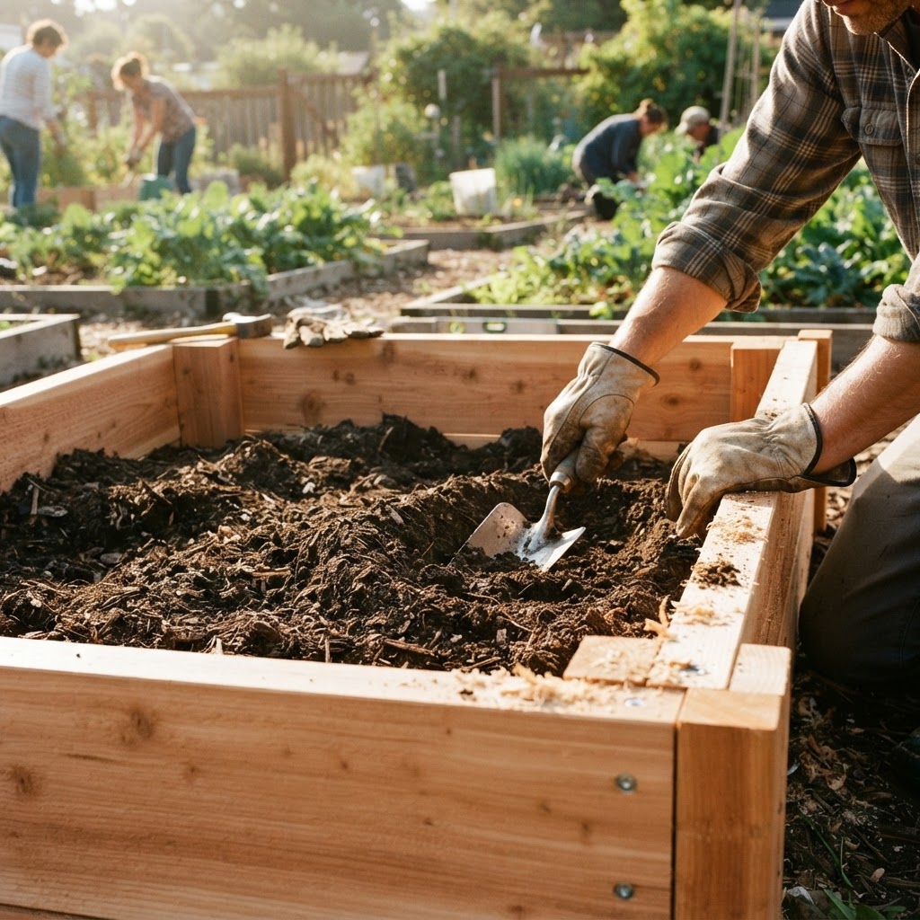 How to build raised beds for a community garden