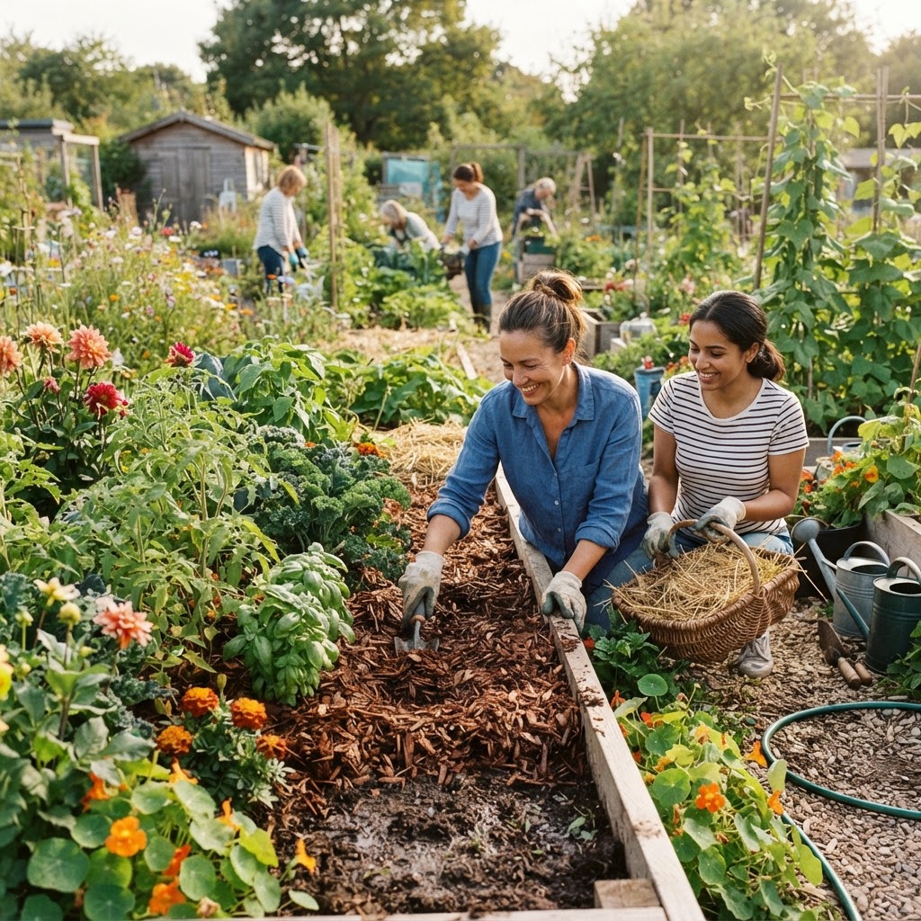 Mulching Strategies for Moisture Retention in Shared Beds