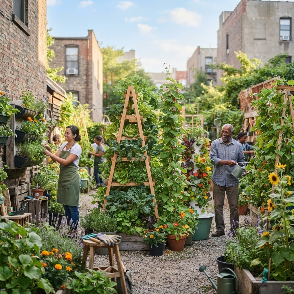 Integrating Vertical Growing Structures in Small Shared Spaces