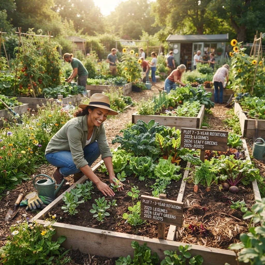 Implementing a 3-Year Crop Rotation Plan for Shared Plots