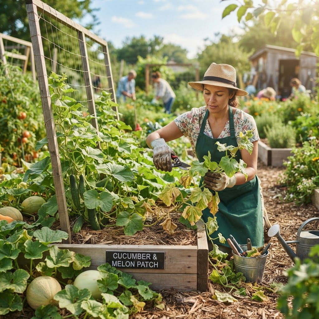 Managing Bacterial Wilt in Community Cucumber and Melon Crops