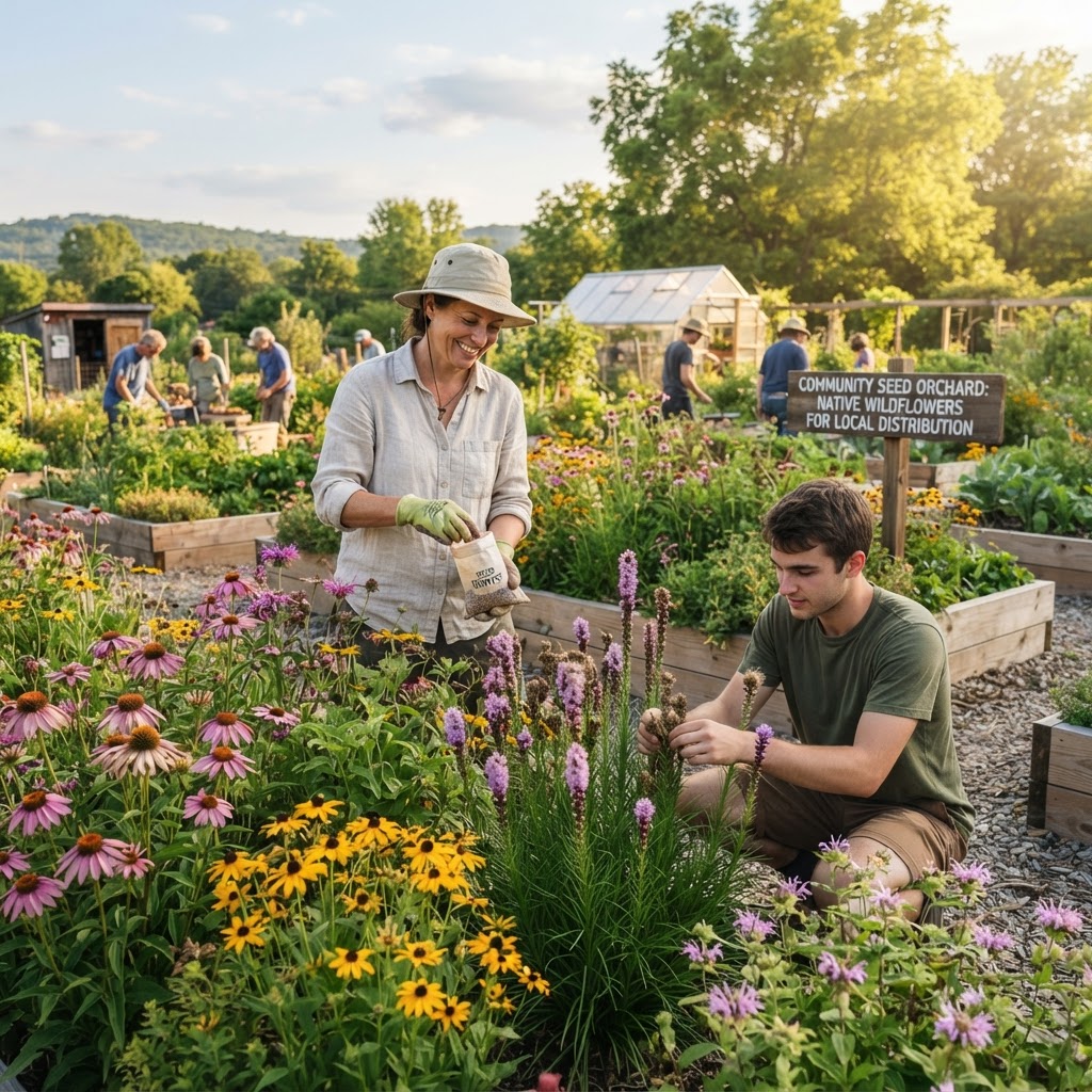 Establishing a Seed-Source Orchard of Native Wildflowers for Community Distribution