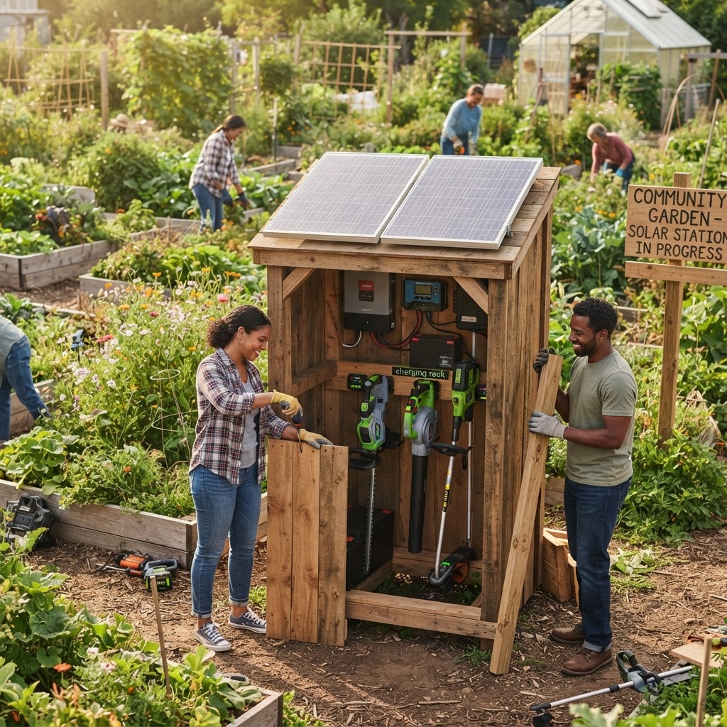 Building a Solar Charging Station for Electric Garden Tools