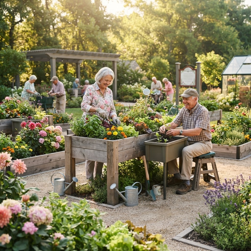 Designing Community Garden Spaces for Senior-Specific Mobility and Ergonomic Needs