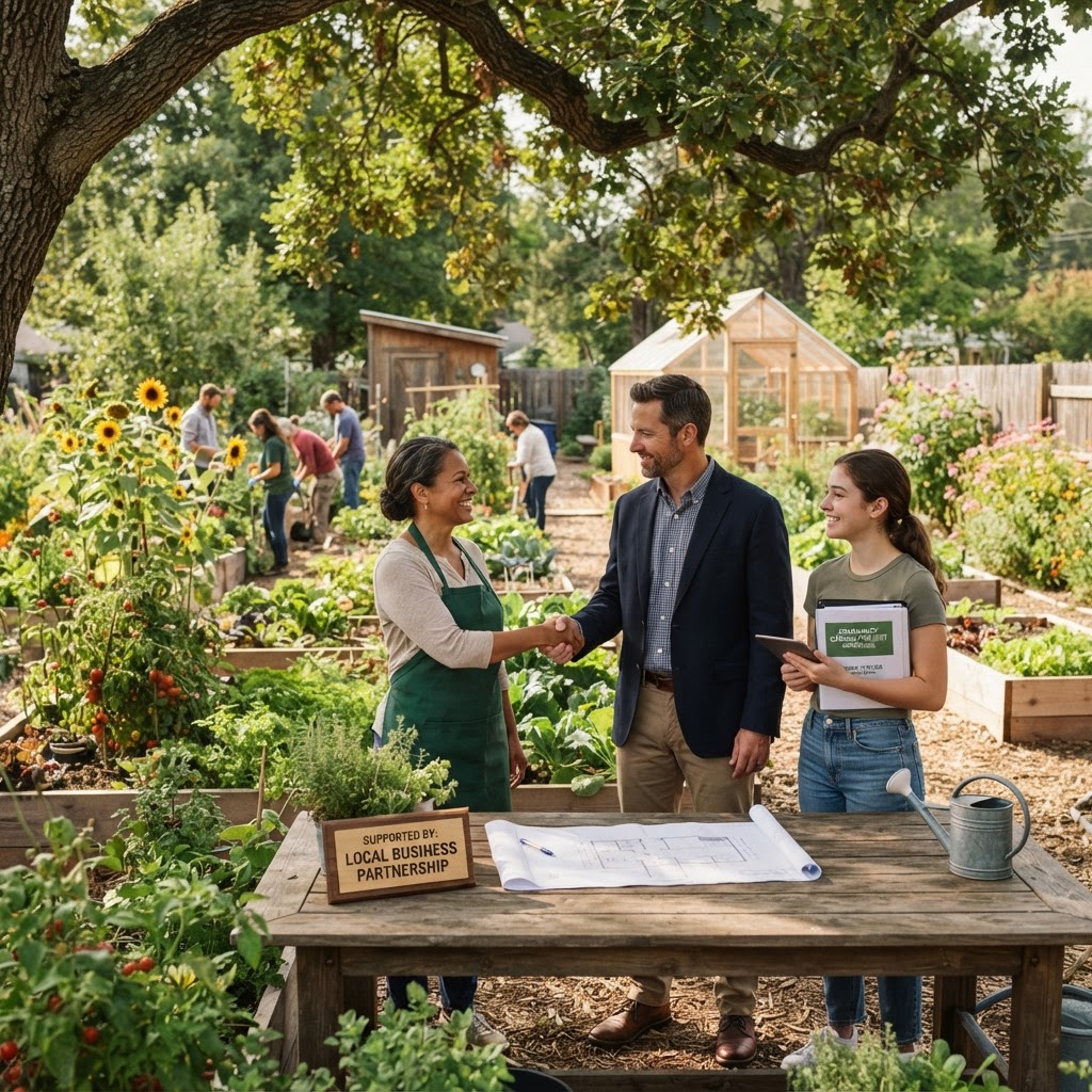 Securing Corporate Sponsorships for Community Garden Infrastructure