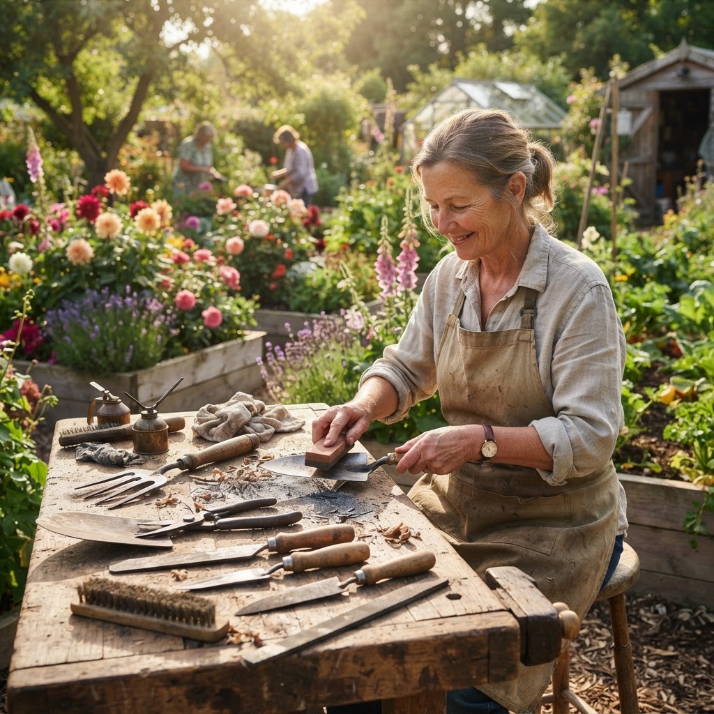 Restoring and Sharpening Antique Garden Tools for Reuse