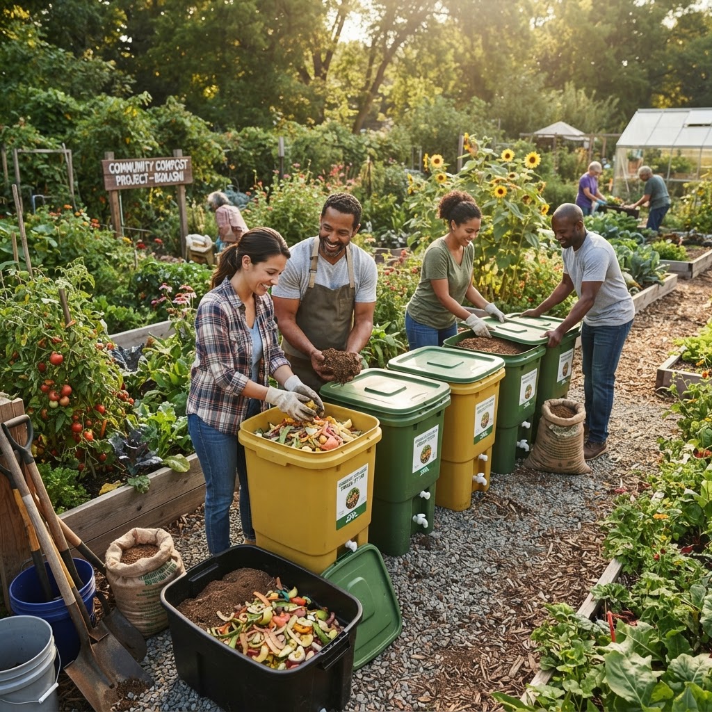 Setting Up a Large-Scale Bokashi Fermentation System for Community Food Waste