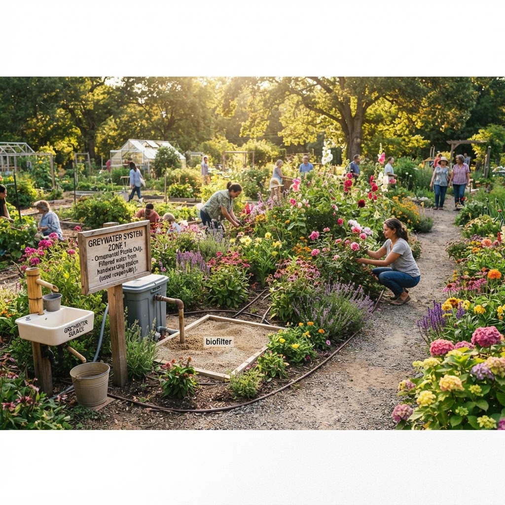 Greywater Systems for Community Garden Ornamental Zones