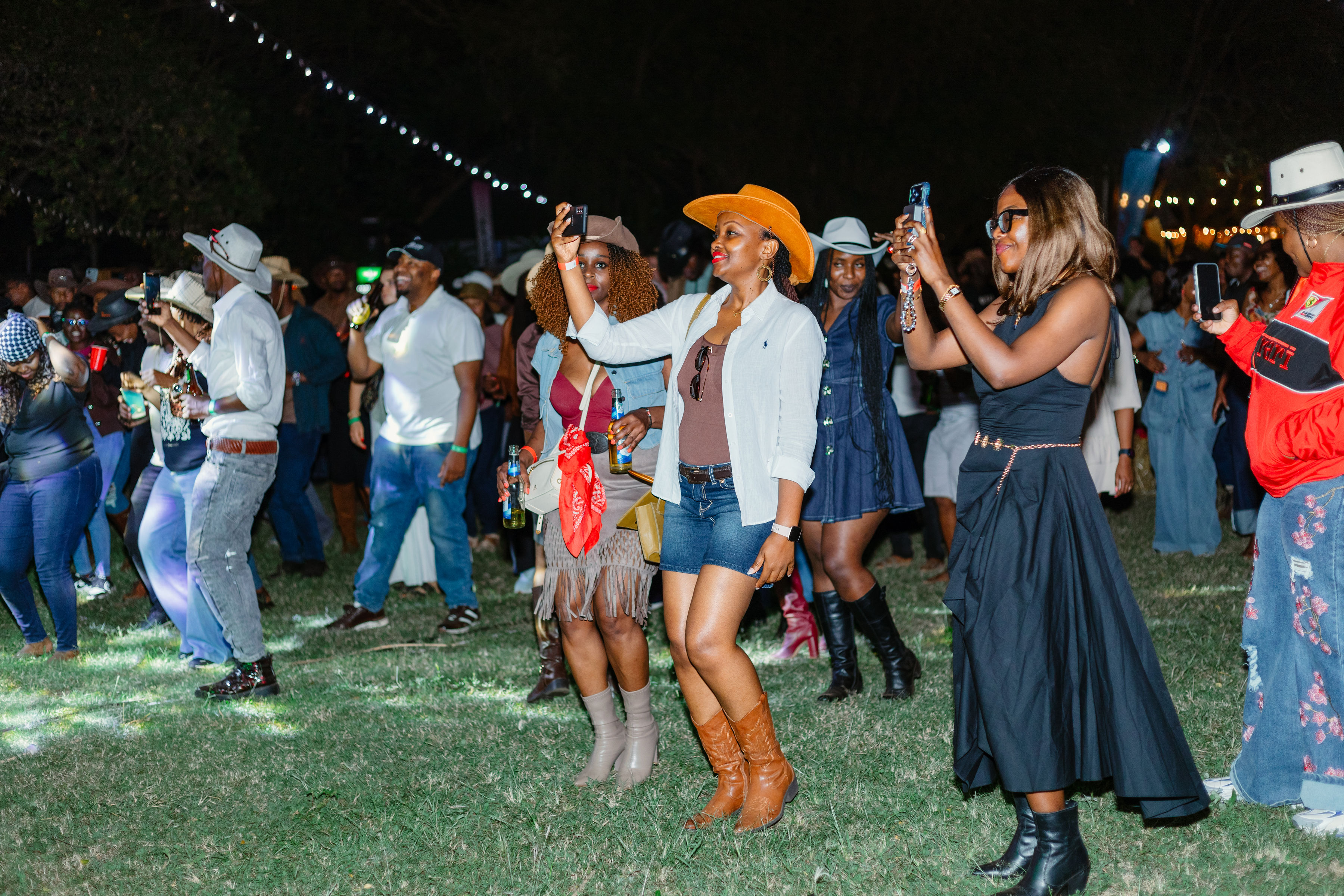 On the dance floor