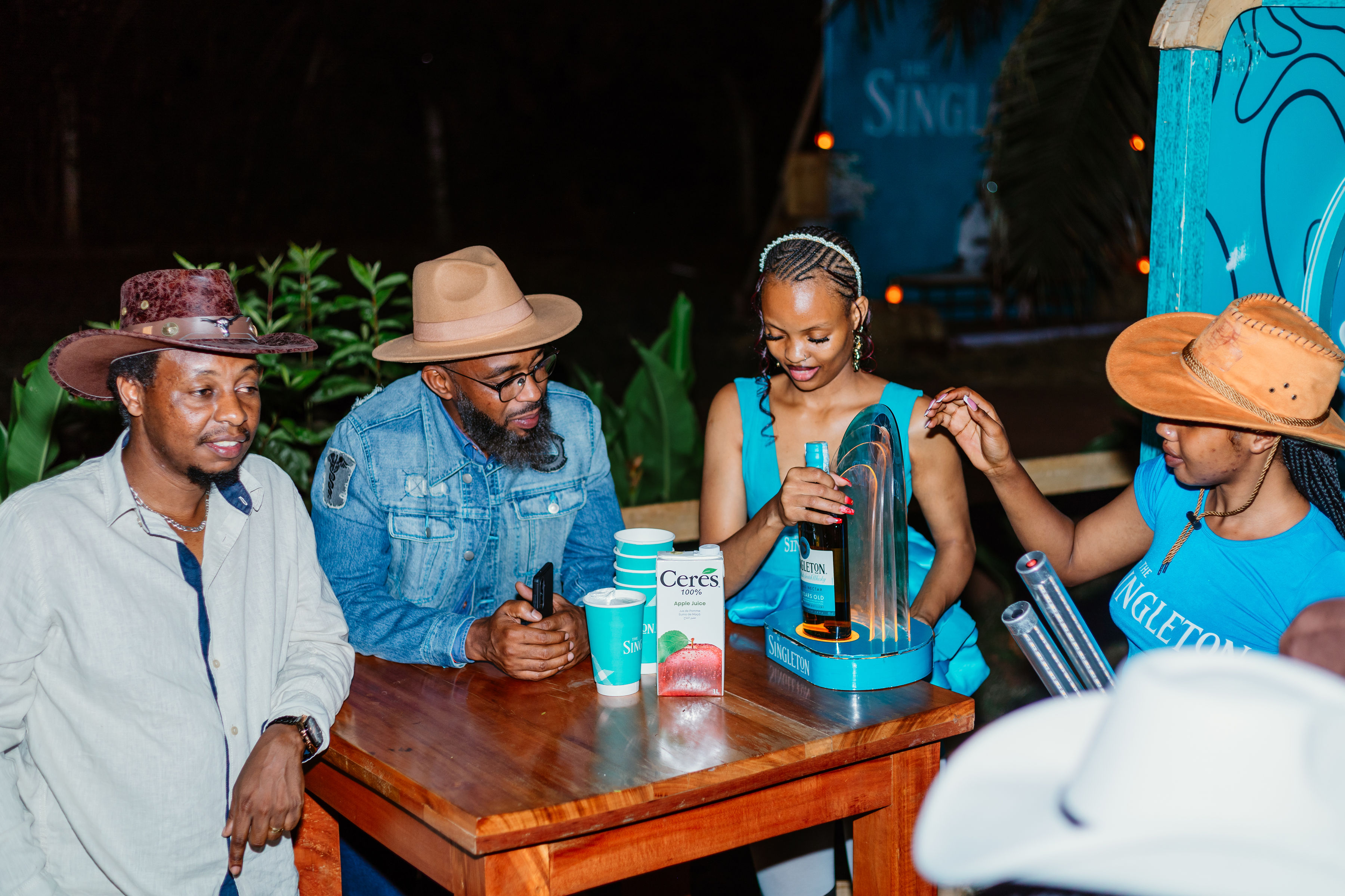Guests experiencing The Singleton at night
