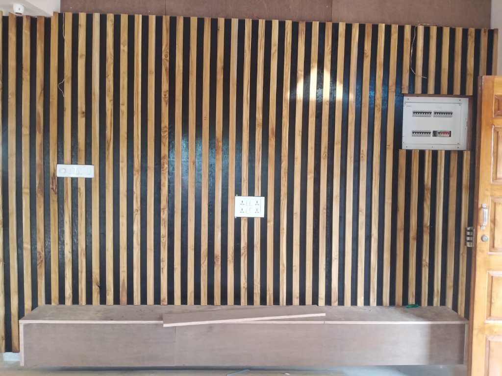 Fluted Wood Feature Wall